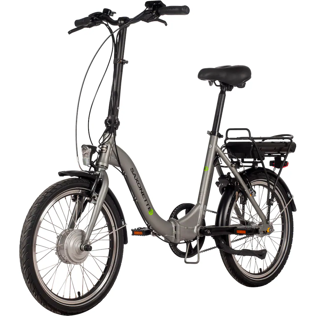 SAXONETTE E-Bike »Compact Plus 2.0« 3 Gang Frontmotor 250 W (mit Akku-Ladegerät) Pedelec Elektrofahrrad für Damen u. Herren Faltrad auf Rechnung bestellen Exklusivangebot