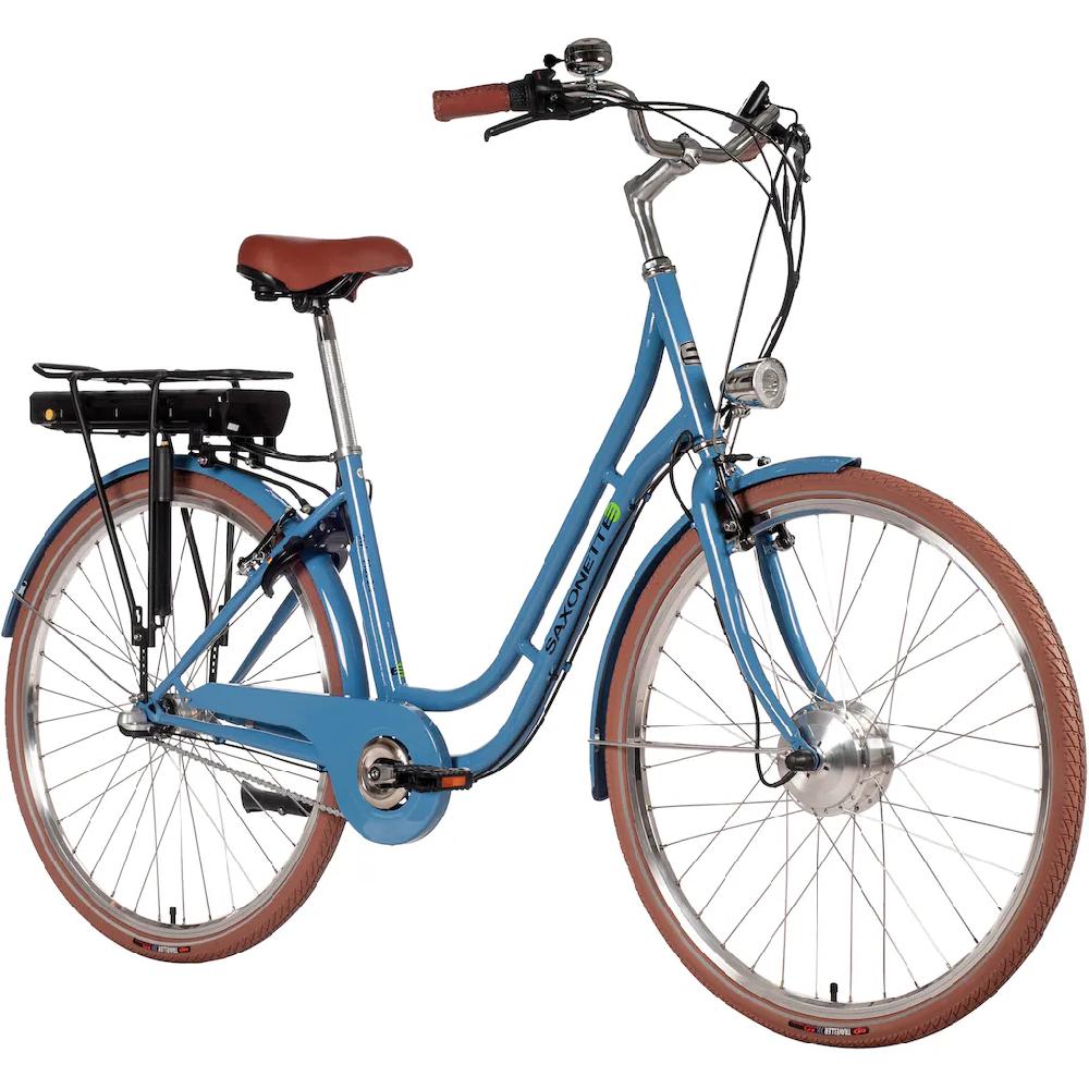 SAXONETTE E-Bike »Style Plus 2.0« 3 Gang Frontmotor 250 W (mit Akku-Ladegerät) Pedelec Elektrofahrrad für Damen u. Herren Cityrad auf Raten Preisnachlass