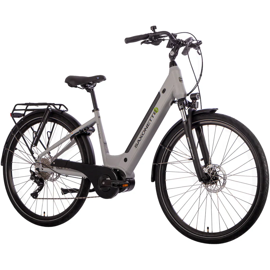 SAXONETTE E-Bike »Premium Sport (Wave)« 10 Gang Mittelmotor 250 W Pedelec Elektrofahrrad für Damen u. Herren Trekkingrad Saisonschlussverkauf
