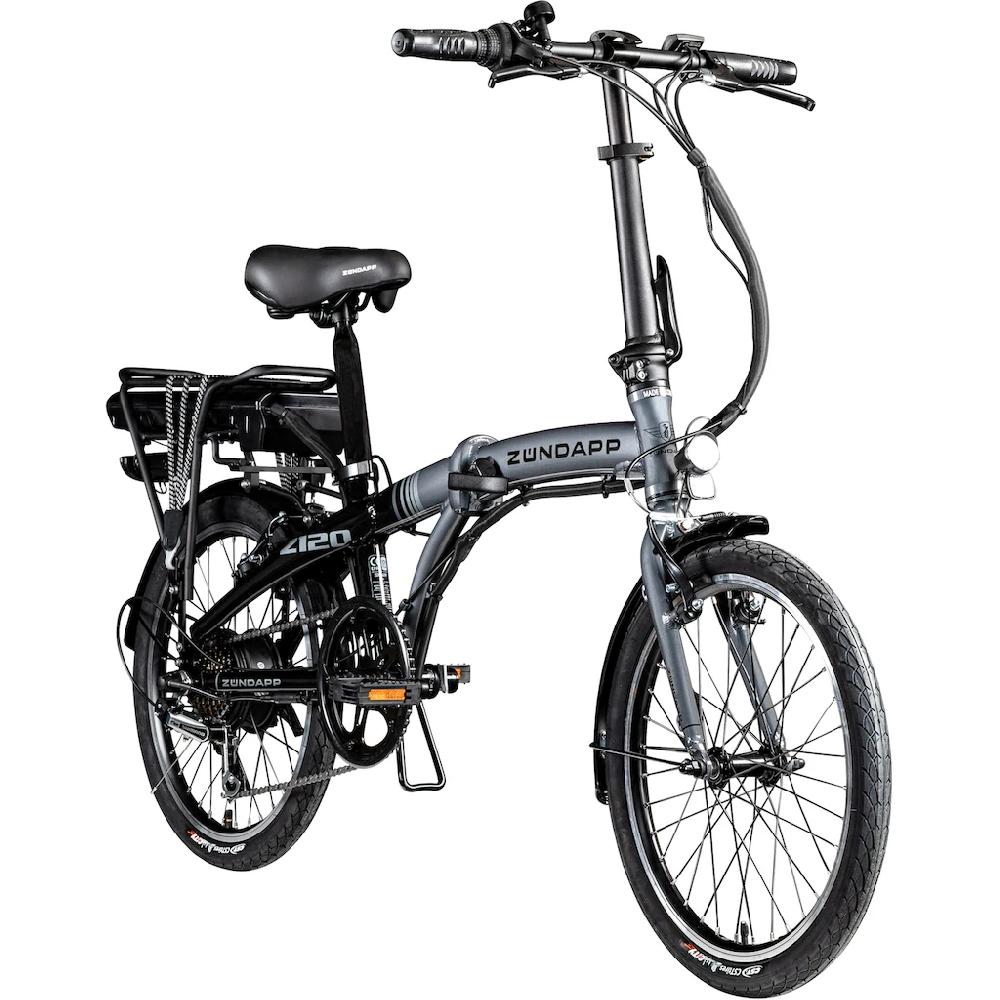 Zündapp E-Bike »Z120« 7 Gang Shimano Tourney Heckmotor 250 W Pedelec Elektrofahrrad für Damen u. Herren Klapprad Heißer Verkauf