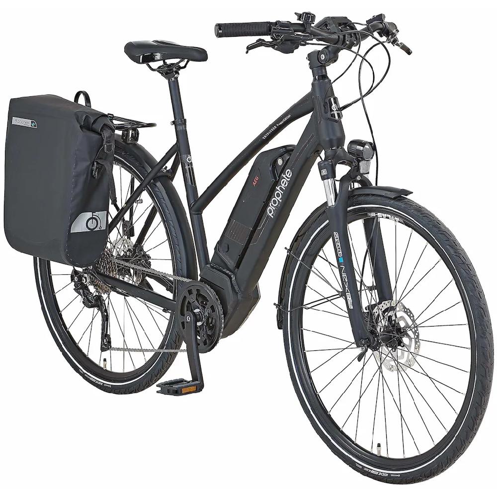 Prophete E-Bike »Entdecker PowerEdition« 10 Gang Shimano Deore Mittelmotor 250 W (mit Seitentasche) Pedelec Elektrofahrrad für Damen u. Herren Trekkingrad Neueste Mode