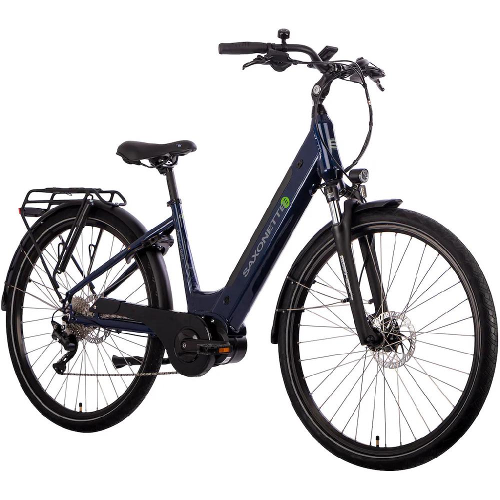 SAXONETTE E-Bike »Premium Sport (Wave)« 10 Gang Mittelmotor 250 W Pedelec Elektrofahrrad für Damen u. Herren Trekkingrad auf Rechnung kaufen Große Rabatte