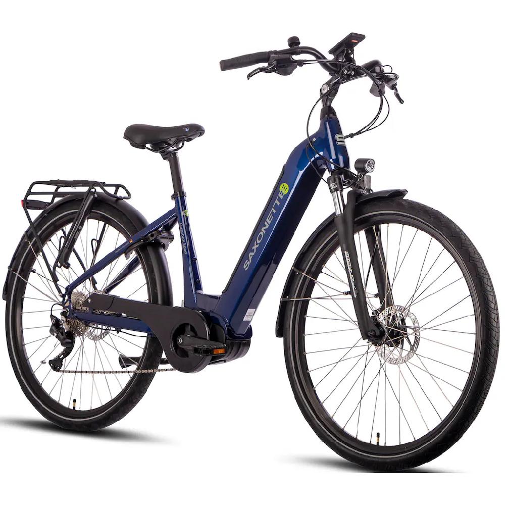 SAXONETTE E-Bike »Quantum Sport Wave« 10 Gang Shimano Mittelmotor 250 W Pedelec Elektrofahrrad für Damen u. Herren Trekkingrad Neuheiten