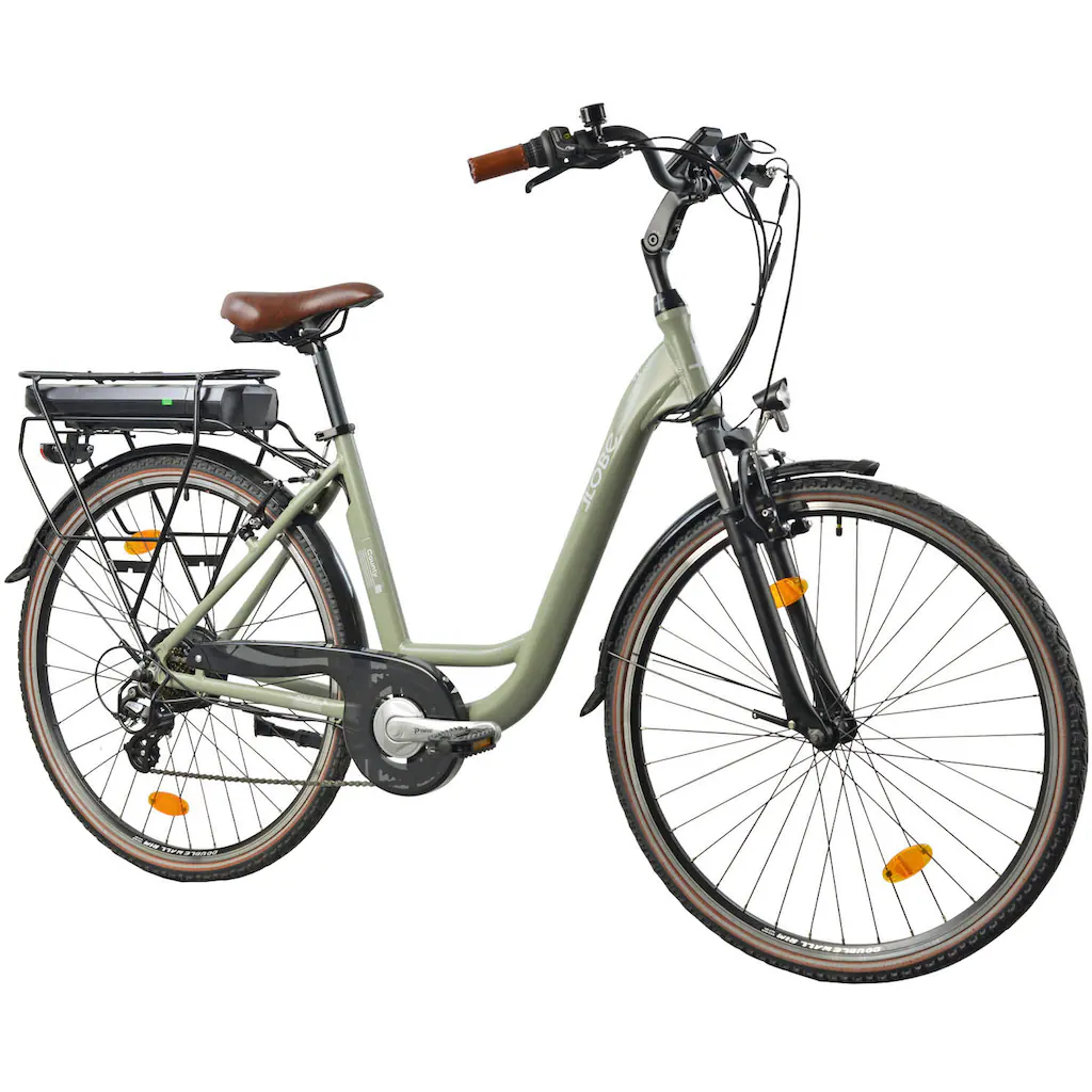 LLobe E-Bike »City E-Bike 28" County grün« Shimano Altus Heckmotor 250 W auf Rechnung VIP-Rabatte