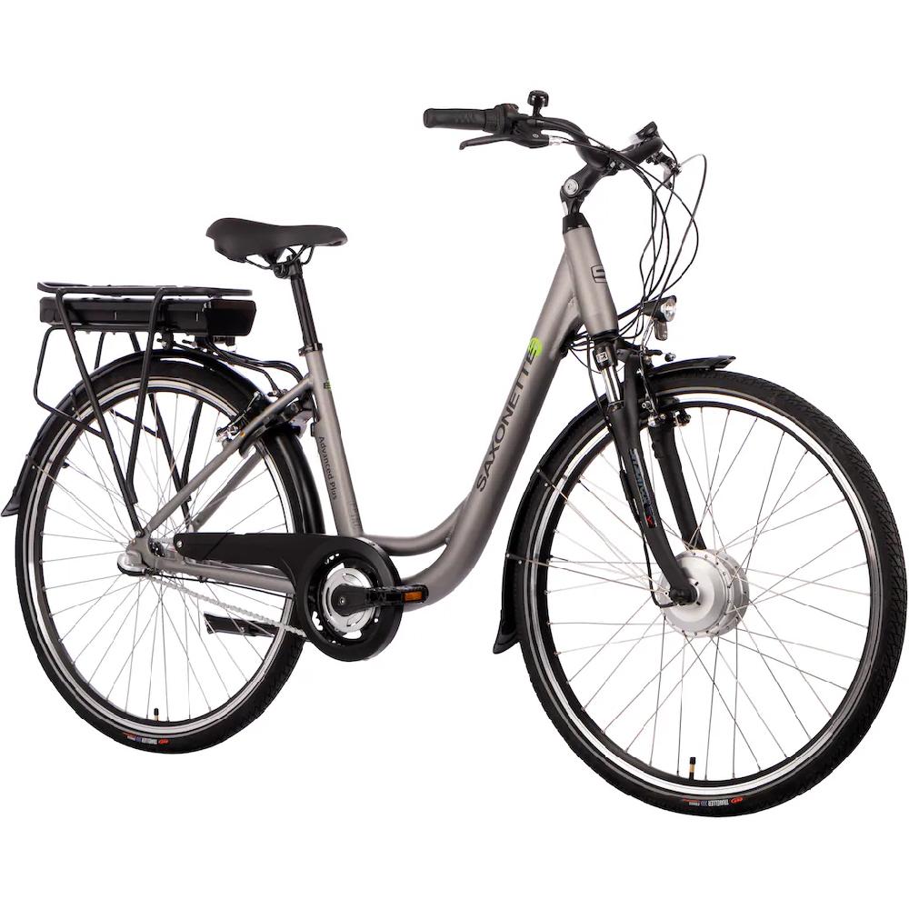 SAXONETTE E-Bike »Advanced Plus« 3 Gang Shimano SHIMANO Nexus Frontmotor 250 W (mit Akku-Ladegerät u. integr. Rahmenschloss) Pedelec Elektrofahrrad für Damen u. Herren Cityrad Kostenlose Rückgabe