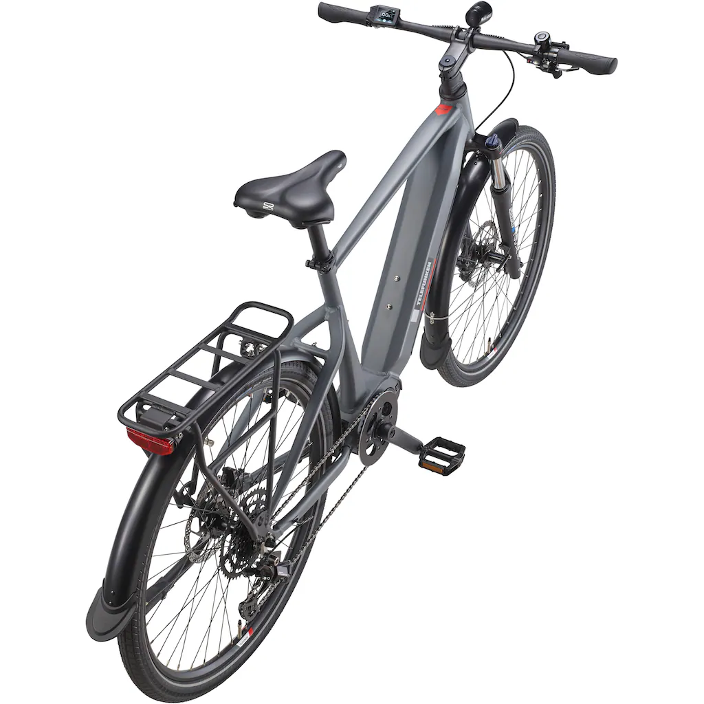 Telefunken E-Bike »SUV710« 9 Gang Shimano Mittelmotor 250 W (27 5 Zoll Straßenzulassung Scheibenbremsen) Pedelec Elektrofahrrad für Herren u. Damen Trekkingrad Cityrad auf Raten Bis zu 50% Rabatt