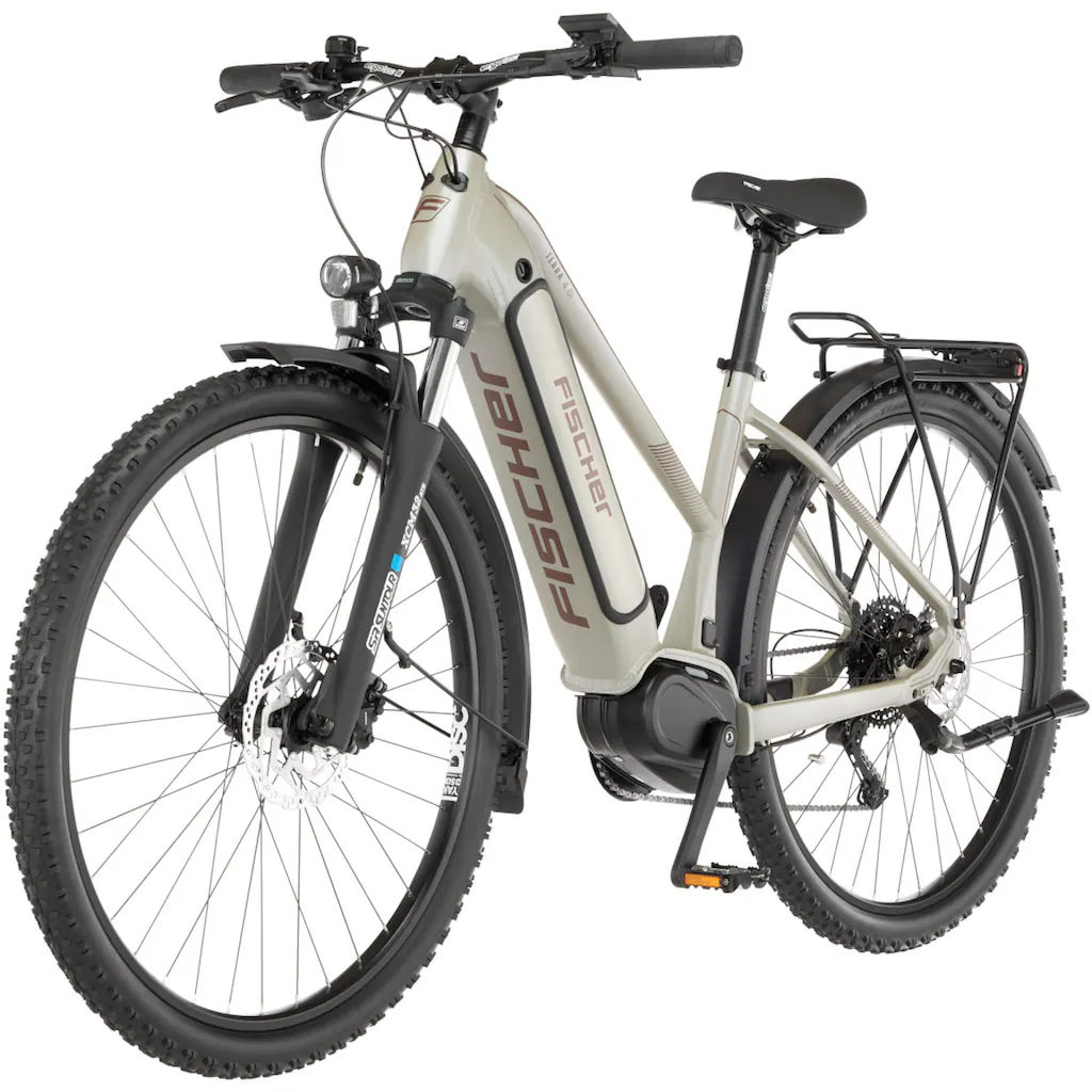 FISCHER Fahrrad E-Bike »TERRA 4.0i 45« 10 Gang Shimano Deore Mittelmotor 250 W (mit Fahrradschloss) Pedelec Elektrofahrrad für Damen u. Herren ATP auf Raten Nur noch ein Tag übrig