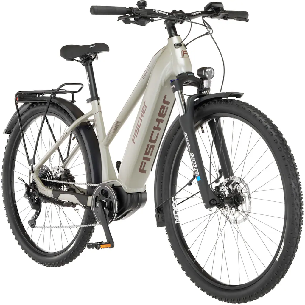 FISCHER Fahrrad E-Bike »TERRA 4.0i 45« 10 Gang Shimano Deore Mittelmotor 250 W (mit Fahrradschloss) Pedelec Elektrofahrrad für Damen u. Herren ATP auf Raten Nur noch ein Tag übrig