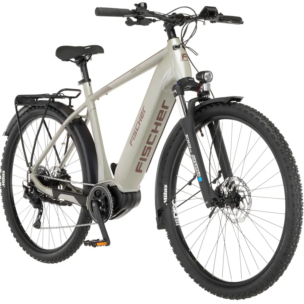 FISCHER Fahrrad E-Bike »TERRA 4.0i 55« 10 Gang Shimano Deore Mittelmotor 250 W (mit Fahrradschloss) Pedelec Elektrofahrrad für Damen u. Herren ATP Blitzverkäufe