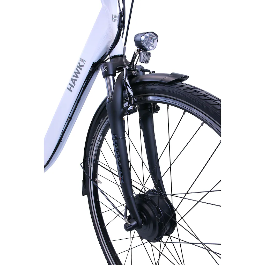 HAWK Bikes E-Bike »eCity Wave« 7 Gang Shimano Nexus 7-Gang Frontmotor 250 W Pedelec Elektrofahrrad für Damen u. Herren Cityrad auf Rechnung online kaufen Flash Sale