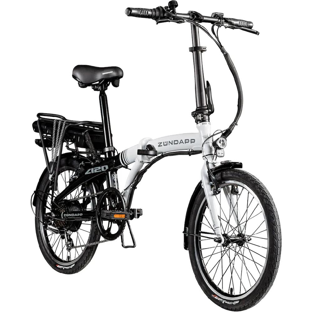 Zündapp E-Bike »Z120« 7 Gang Shimano Tourney Heckmotor 250 W Pedelec Elektrofahrrad für Damen u. Herren Klapprad auf Rechnung online kaufen Begrenztes Angebot