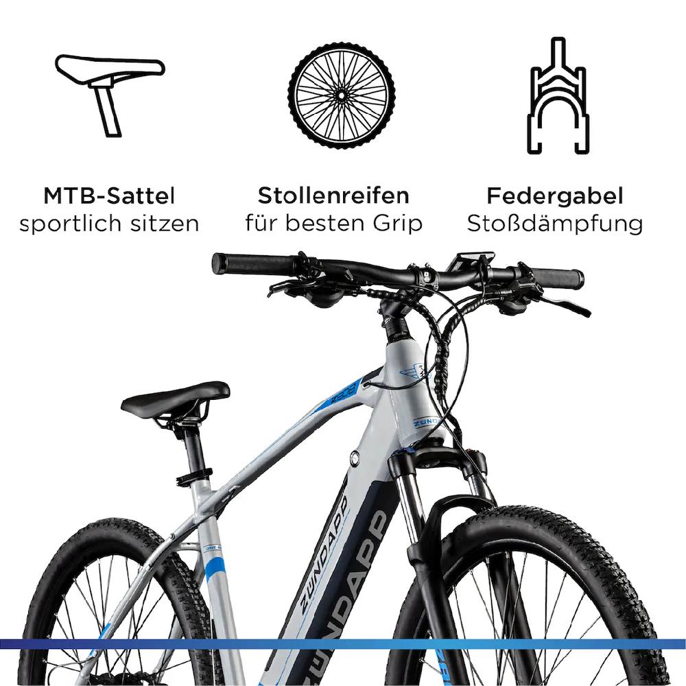 Zündapp E-Bike »Z808« 24 Gang Heckmotor 250 W Pedelec Elektrofahrrad für Damen u. Herren MTB Mountainbike auf Rechnung Weihnachtsangebot