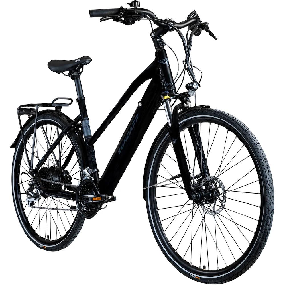 Zündapp E-Bike »Z810« 24 Gang Shimano Altus RD-M310 Heckmotor 250 W Pedelec Elektrofahrrad für Damen Trekkingrad auf Raten Muttertagsangebot