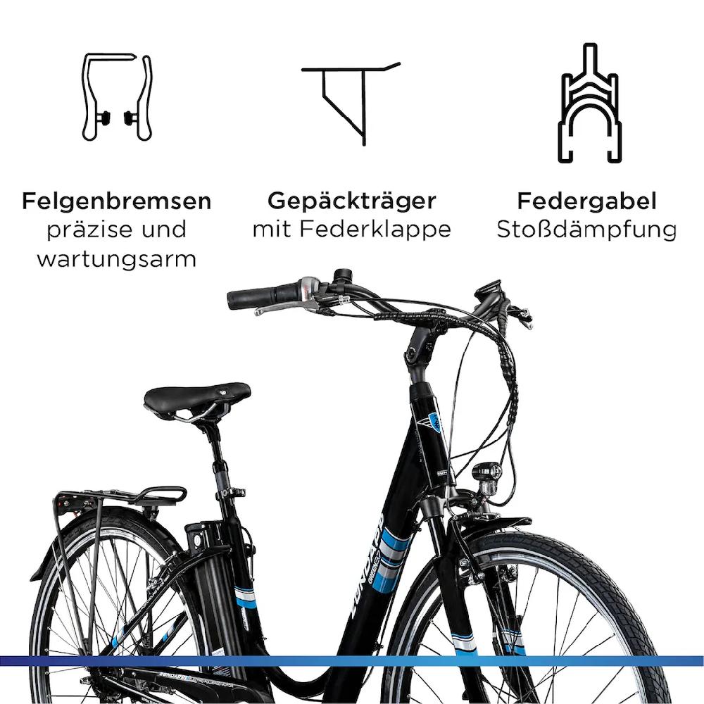 Zündapp E-Bike »Green 3.7« 7 Gang Frontmotor 250 W Pedelec Elektrofahrrad für Damen u. Herren Cityrad auf Rechnung bestellen Große Rabatte