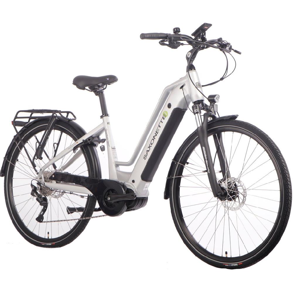 SAXONETTE E-Bike »Quantum Sport« 10 Gang Shimano Mittelmotor 250 W Pedelec Elektrofahrrad für Damen u. Herren Trekkingrad Bestseller