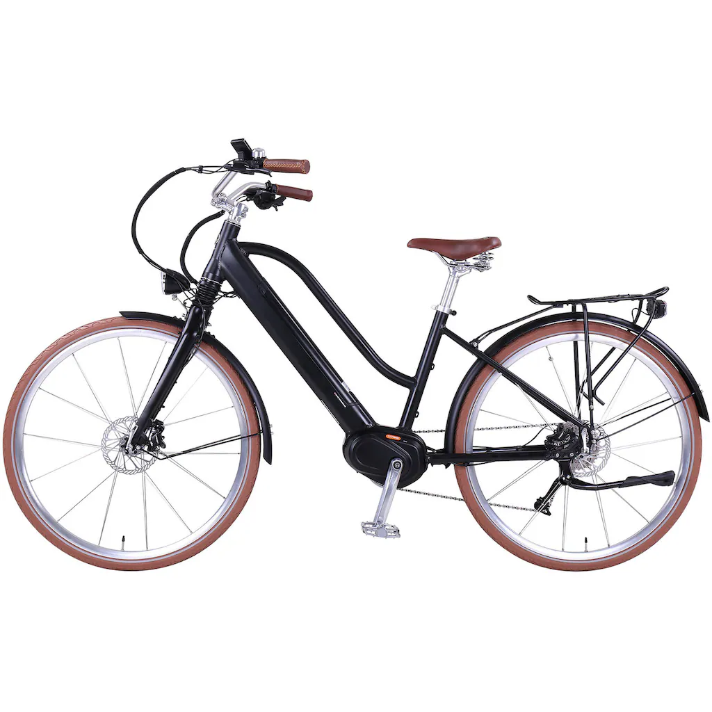 eGO Movement E-Bike »Classic 25 Cleopatra Trapez 45 cm Schwarz 28"« 10 Gang Shimano Deore Mittelmotor 250 W Pedelec Elektrofahrrad für Damen u. Herren Cityrad auf Rechnung online kaufen Räumungsverkauf