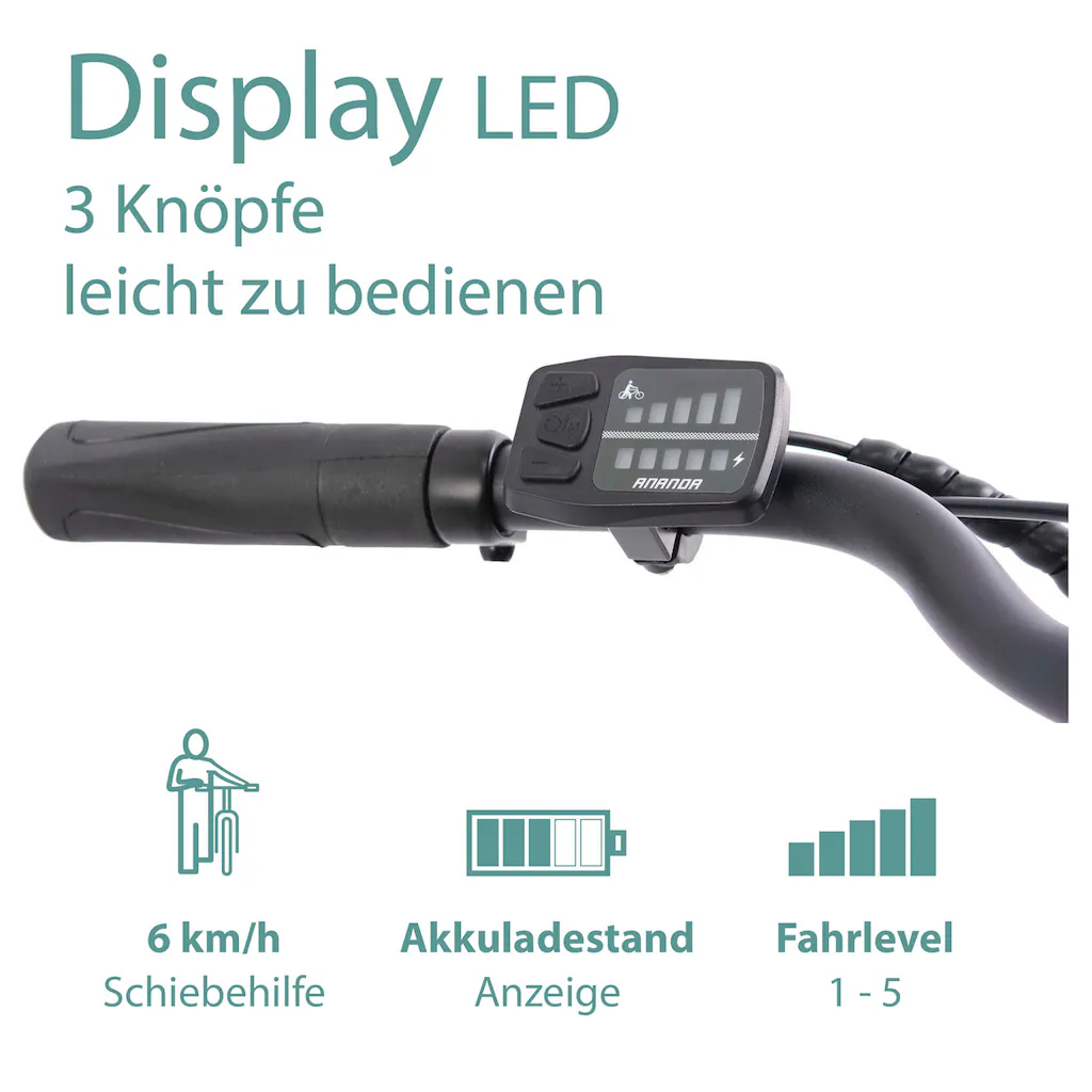 Tretwerk E-Bike »Mystic« 7 Gang Frontmotor 250 W Pedelec Elektrofahrrad für Damen u. Herren Trekkingrad Tiefpreis