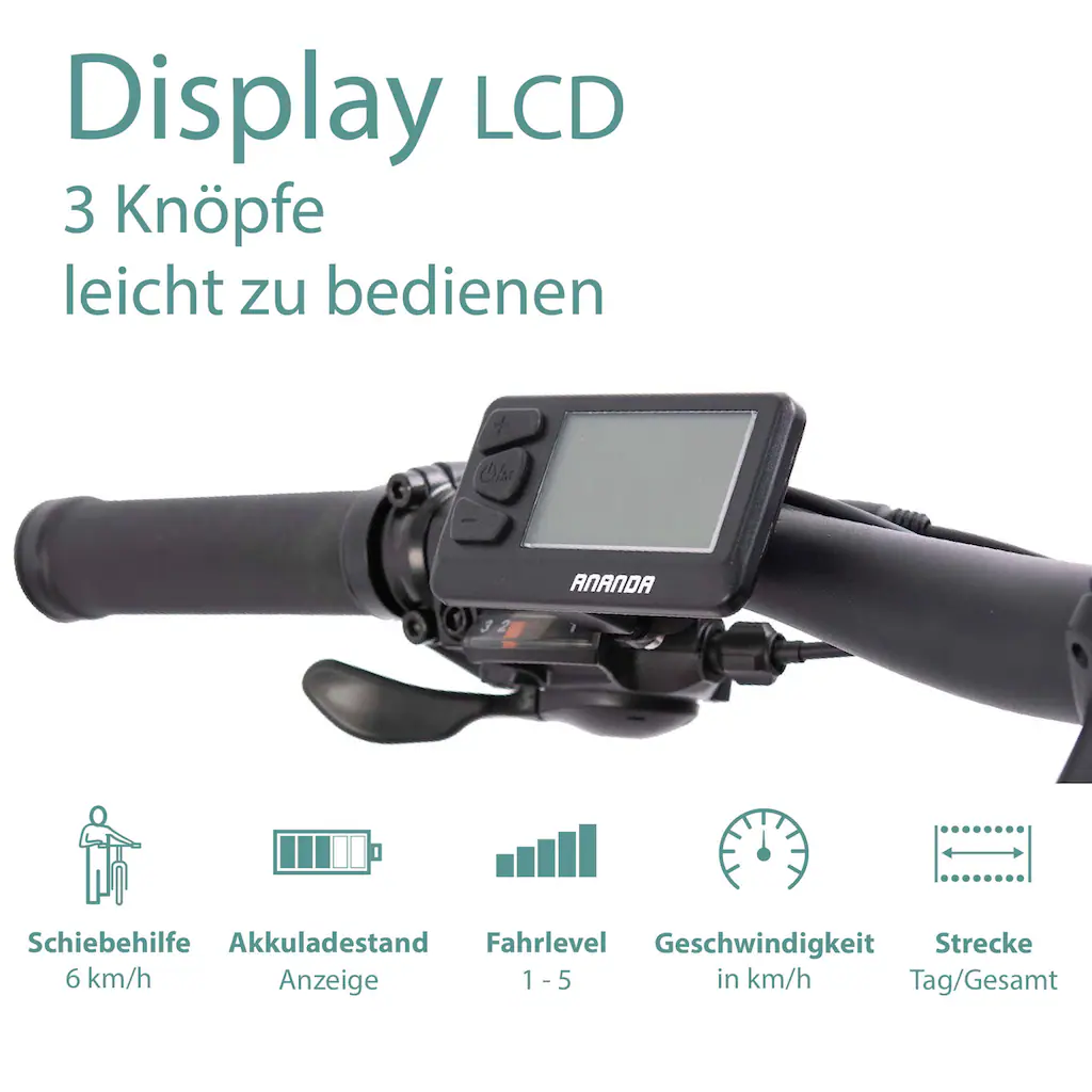 Tretwerk E-Bike »Bolt« Shimano Heckmotor 250 W Pedelec Elektrofahrrad für Damen u. Herren MTB Mountainbike JETZT KAUFEN