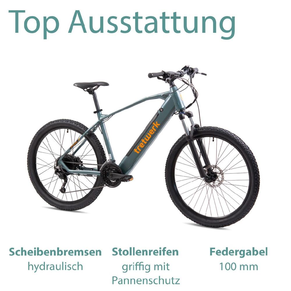 Tretwerk E-Bike »Bolt« Shimano Heckmotor 250 W Pedelec Elektrofahrrad für Damen u. Herren MTB Mountainbike JETZT KAUFEN
