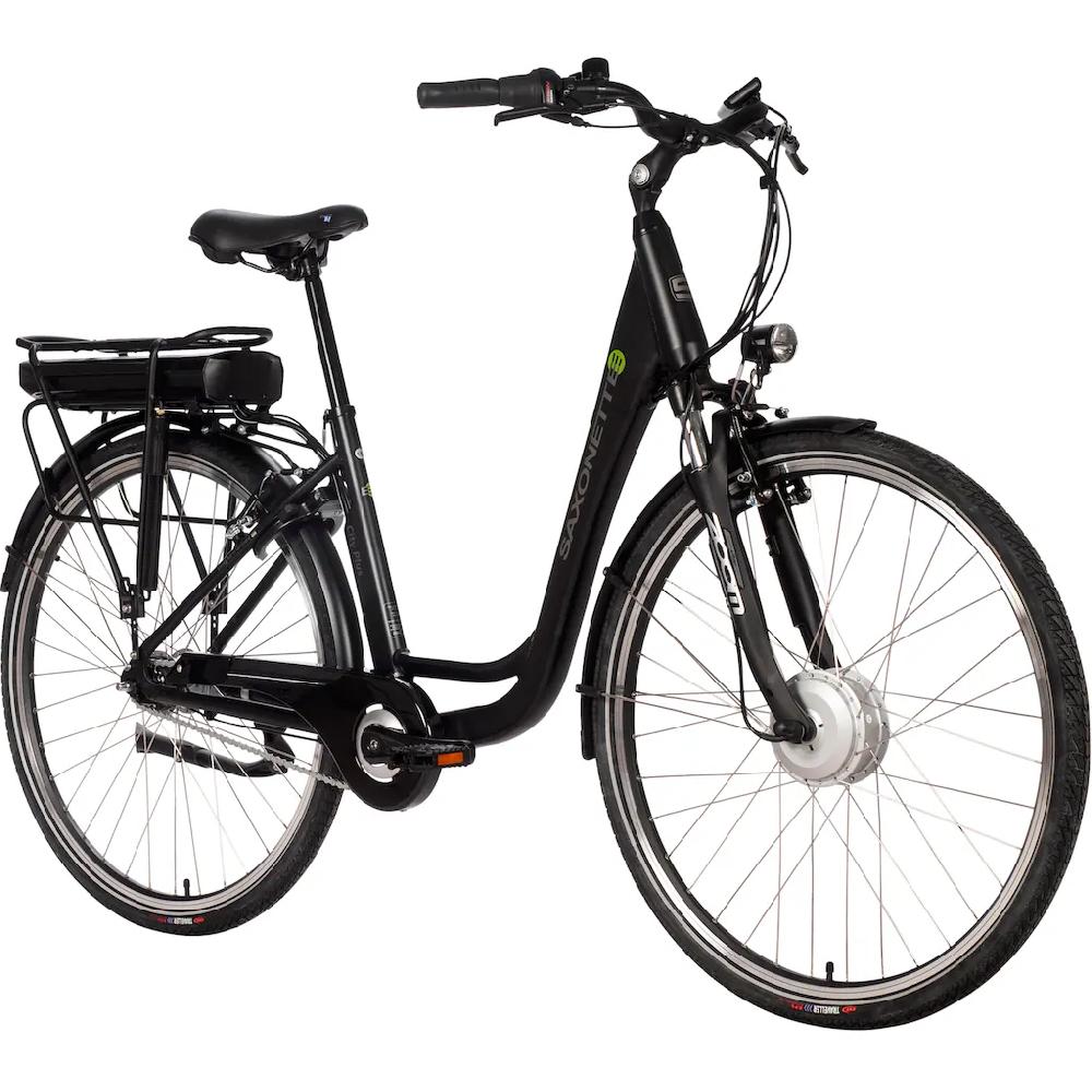 SAXONETTE E-Bike »City Plus« 7 Gang Frontmotor 250 W (mit Akku-Ladegerät) Pedelec Elektrofahrrad für Damen u. Herren Cityrad Bis zu 50% Rabatt