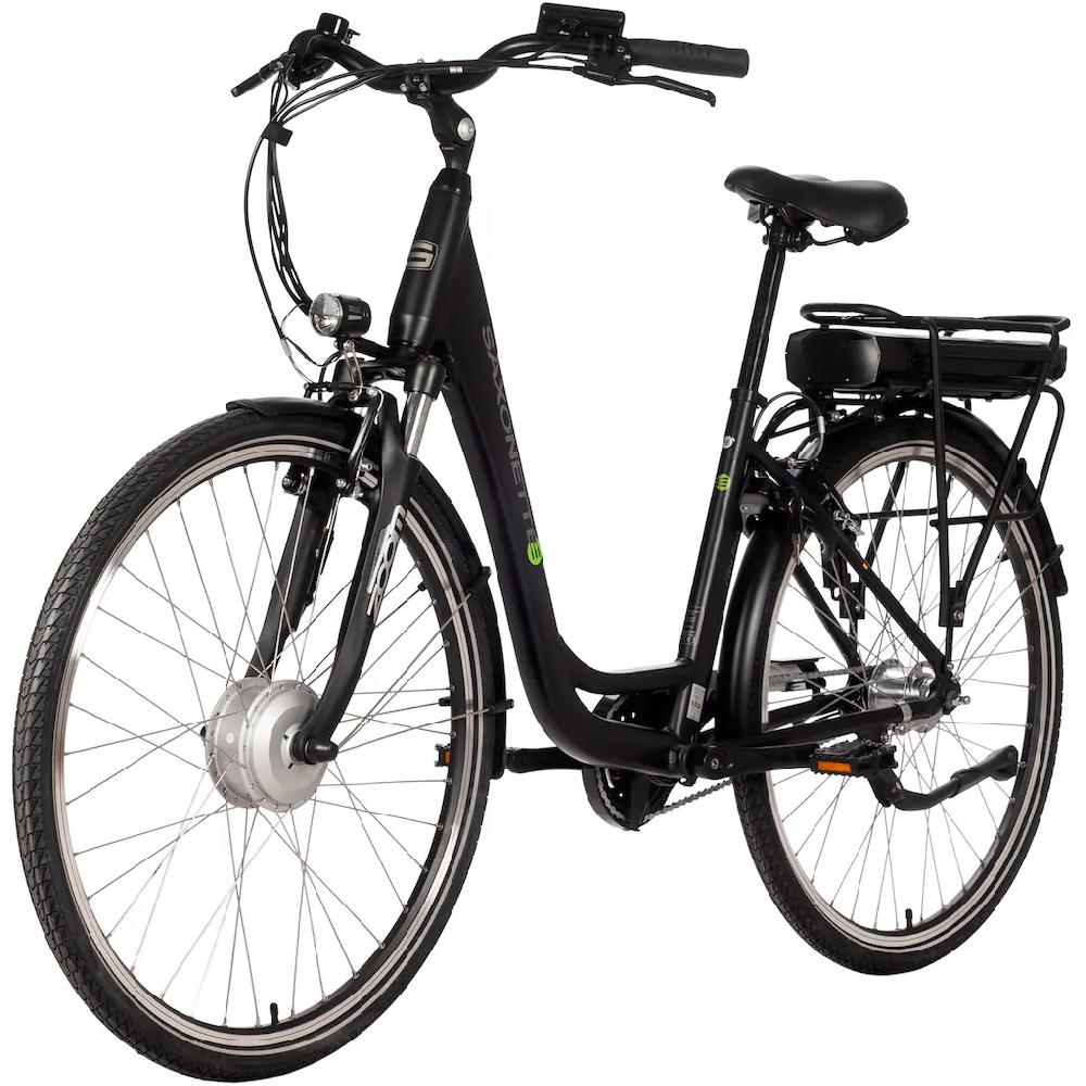 SAXONETTE E-Bike »City Plus« 7 Gang Frontmotor 250 W (mit Akku-Ladegerät) Pedelec Elektrofahrrad für Damen u. Herren Cityrad Bis zu 50% Rabatt