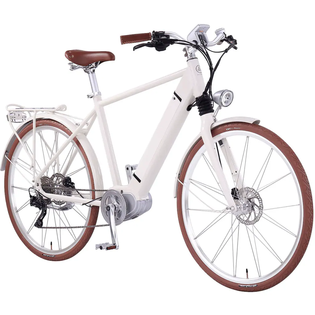 eGO Movement E-Bike »Classic 25 Cäsar Herren 54 cm Weiß 28"« 10 Gang Shimano Deore Mittelmotor 250 W Pedelec Elektrofahrrad für Damen u. Herren Cityrad auf Rechnung online kaufen im Angebot