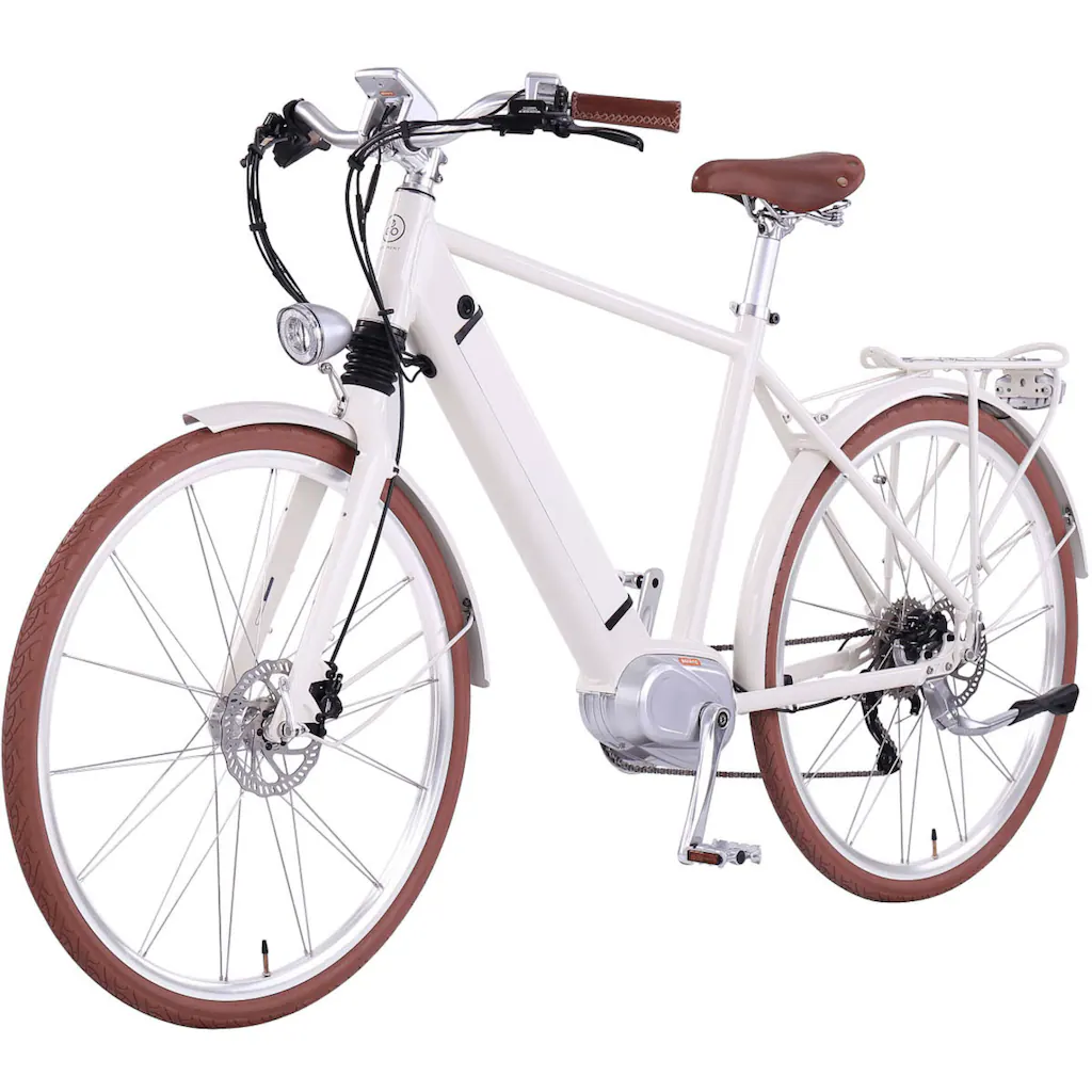 eGO Movement E-Bike »Classic 25 Cäsar Herren 54 cm Weiß 28"« 10 Gang Shimano Deore Mittelmotor 250 W Pedelec Elektrofahrrad für Damen u. Herren Cityrad auf Rechnung online kaufen im Angebot