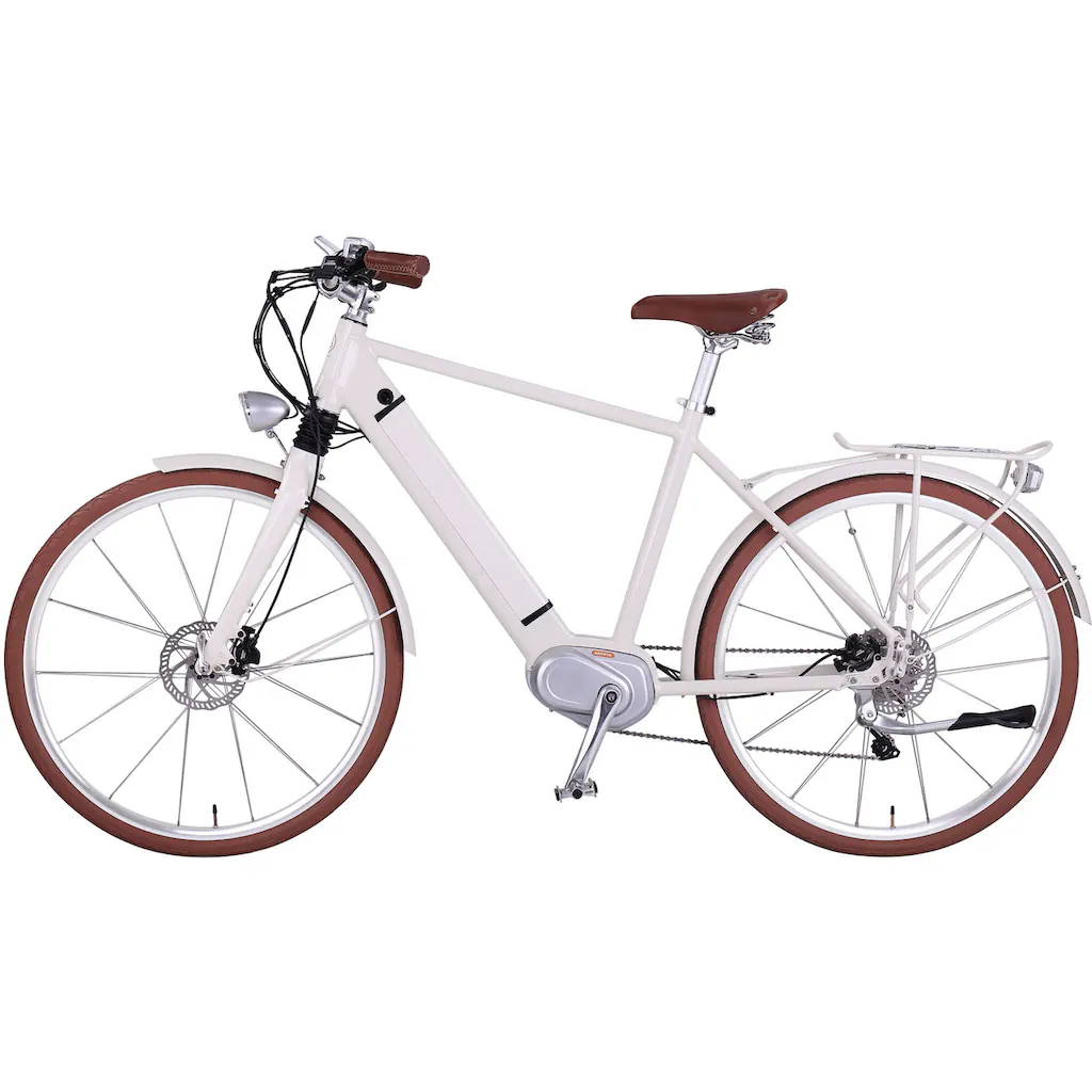 eGO Movement E-Bike »Classic 25 Cäsar Herren 54 cm Weiß 28"« 10 Gang Shimano Deore Mittelmotor 250 W Pedelec Elektrofahrrad für Damen u. Herren Cityrad auf Rechnung online kaufen im Angebot