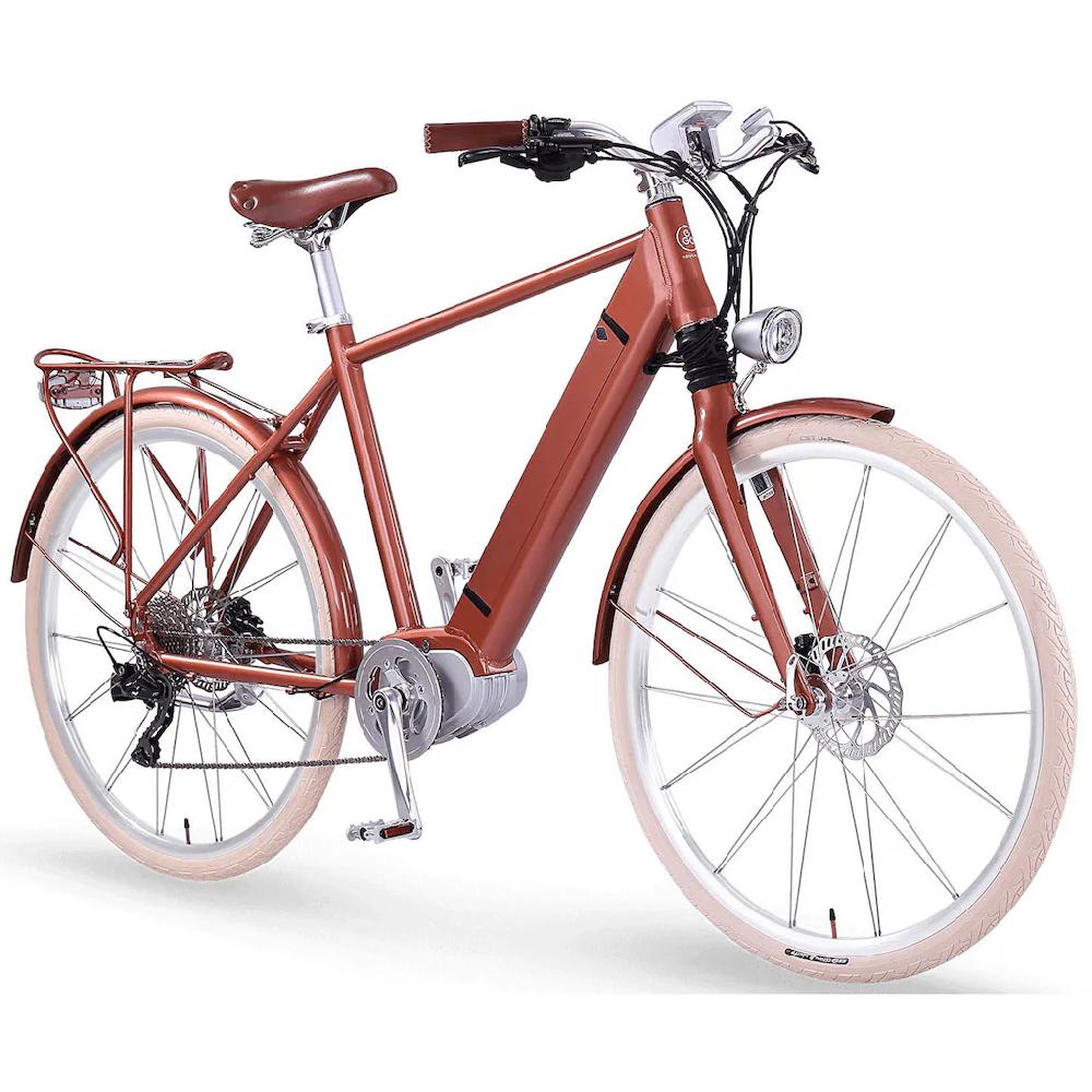 eGO Movement E-Bike »Classic 25 Cäsar Herren 54 cm Bronze 28"« 10 Gang Shimano Deore Mittelmotor 250 W Pedelec Elektrofahrrad für Damen u. Herren Cityrad auf Rechnung bestellen Limitierter Zeitrabatt
