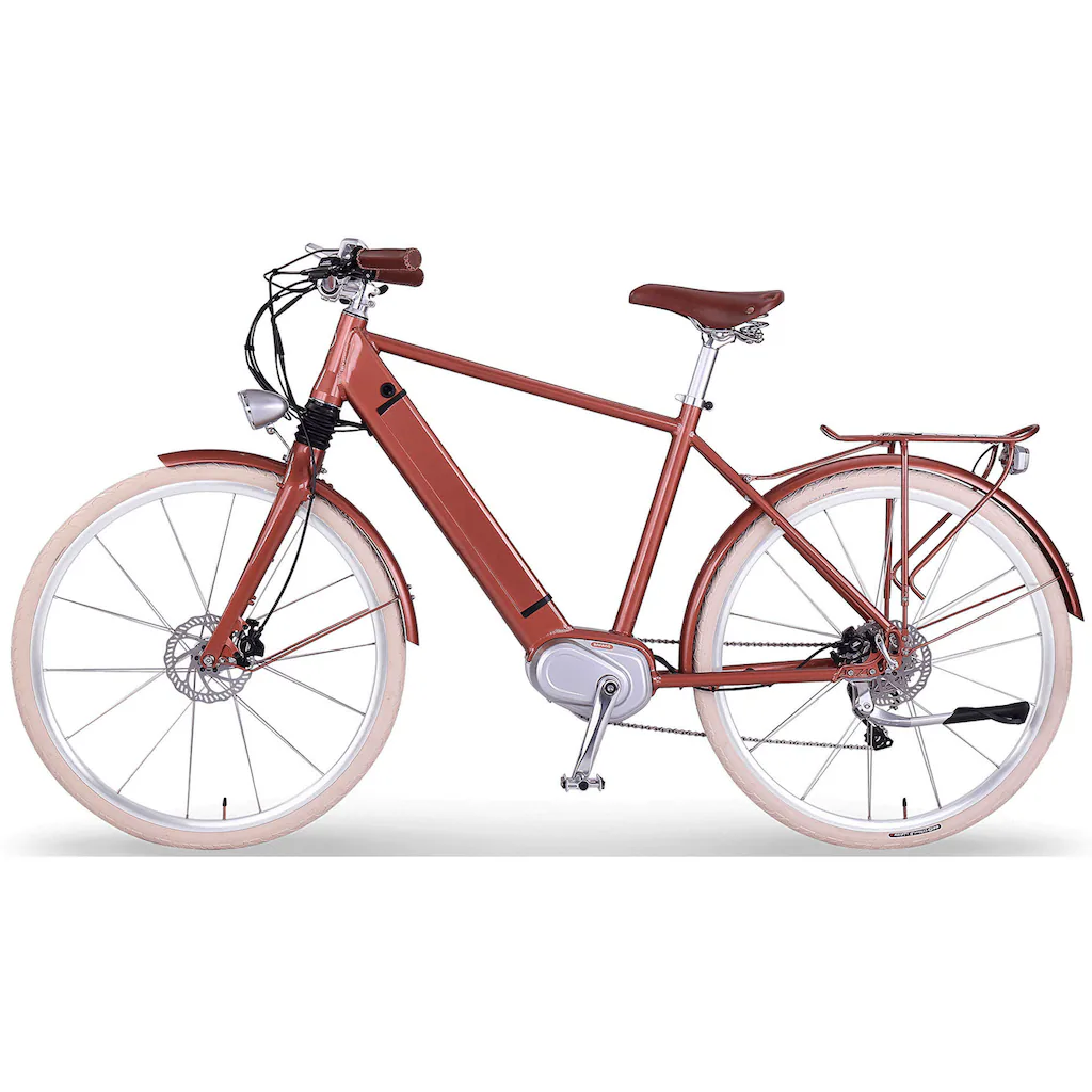 eGO Movement E-Bike »Classic 25 Cäsar Herren 54 cm Bronze 28"« 10 Gang Shimano Deore Mittelmotor 250 W Pedelec Elektrofahrrad für Damen u. Herren Cityrad auf Rechnung bestellen Limitierter Zeitrabatt