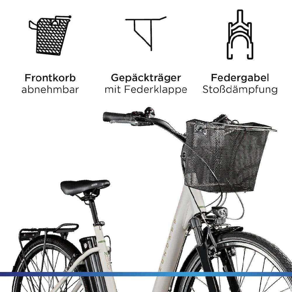 Zündapp E-Bike »Z510« 3 Gang Frontmotor 250 W E Bike 28 Zoll Damenfahrrad ab 155 cm mit 3 Gang Nabenschaltung Rabatt