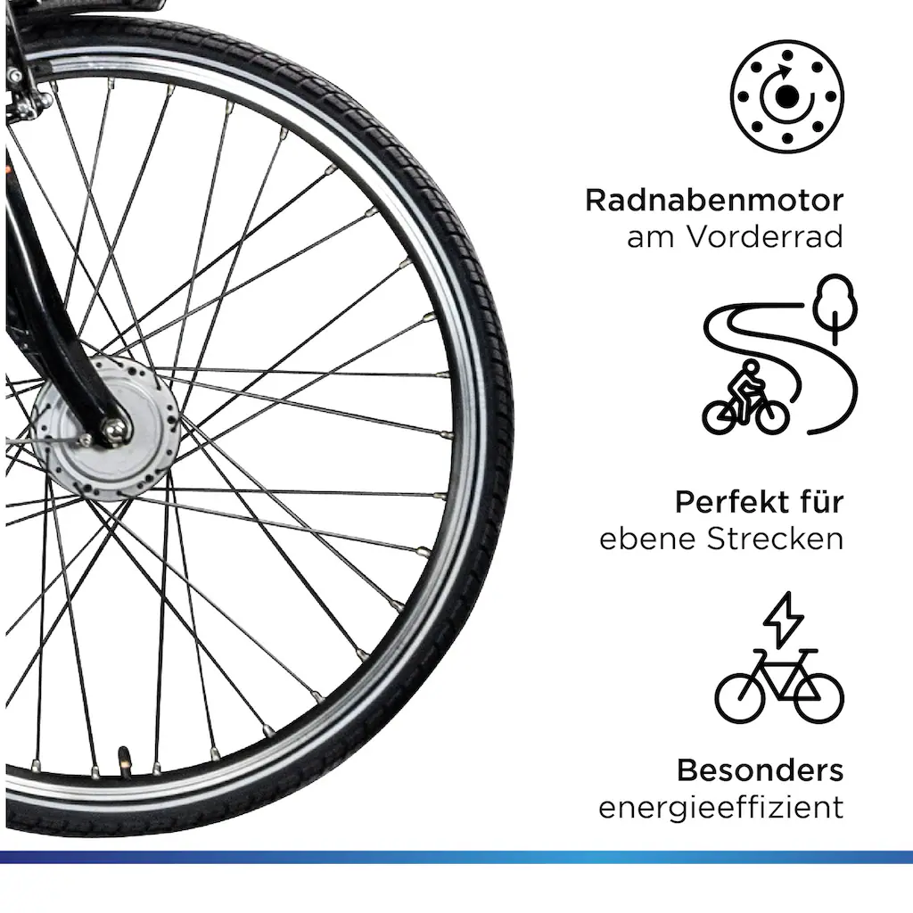 Zündapp E-Bike »Z510« 3 Gang Frontmotor 250 W E Bike 28 Zoll Damenfahrrad ab 155 cm mit 3 Gang Nabenschaltung Rabatt
