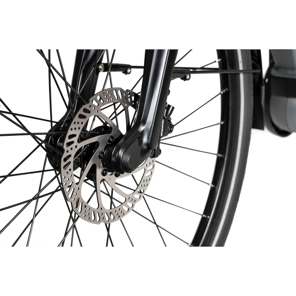 HAWK Bikes E-Bike »E-Trekking 500 Gent« 10 Gang Shimano Deore Mittelmotor 250 W Pedelec Elektrofahrrad für Damen u. Herren Trekkingrad auf Rechnung Lagerräumung