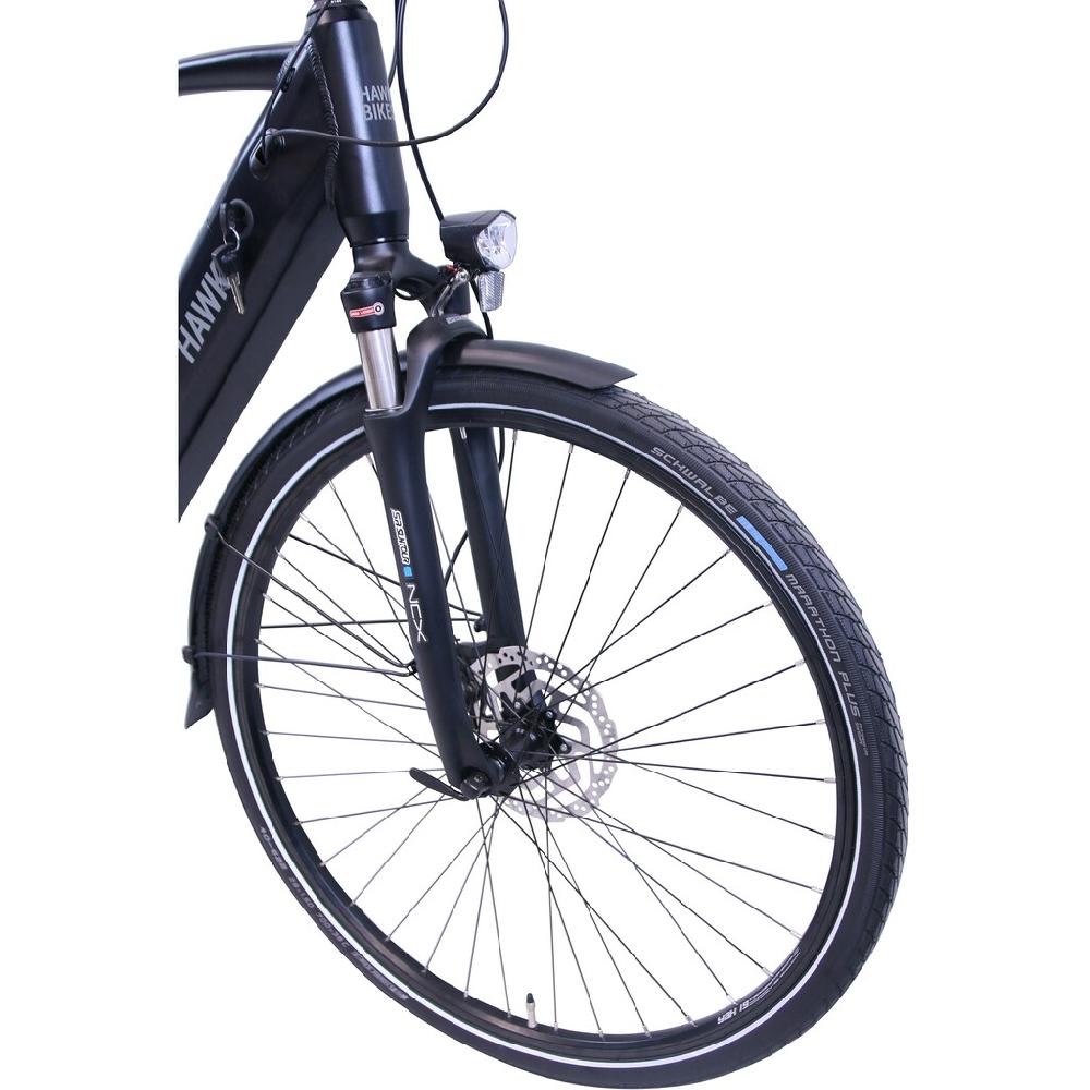 HAWK Bikes E-Bike »eTrekking Integrated Gent STEPS« 9 Gang Shimano Alivio 9-Gang Mittelmotor 250 W Pedelec Elektrofahrrad für Damen u. Herren Trekkingrad auf Raten Räumungsverkauf