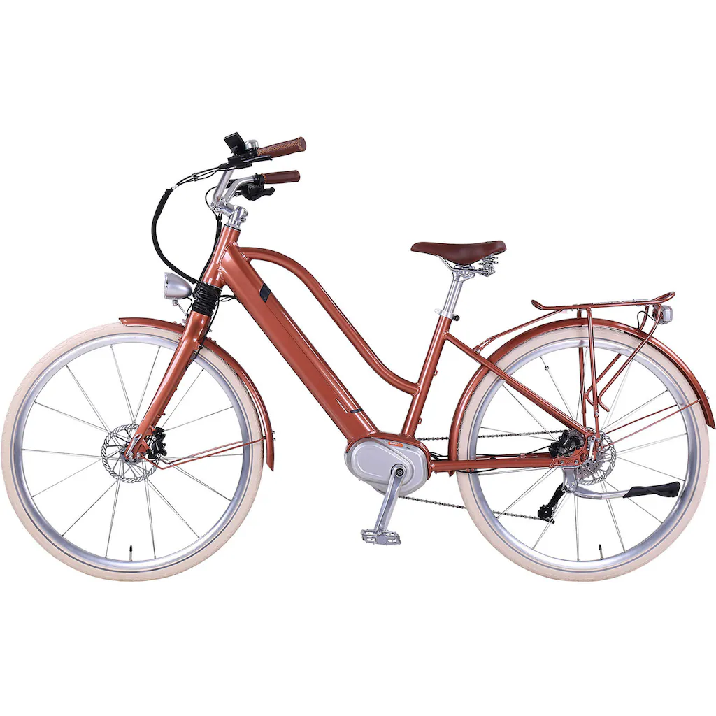 eGO Movement E-Bike »Classic 25 Cleopatra Trapez 45 cm Bronze 28"« 10 Gang Shimano Deore Mittelmotor 250 W Pedelec Elektrofahrrad für Damen u. Herren Cityrad auf Raten Sonderangebote