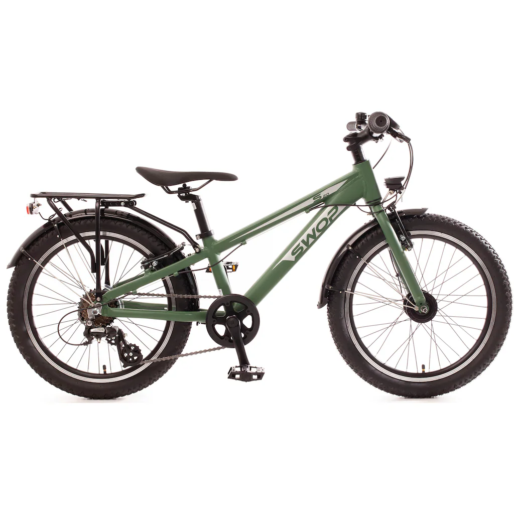 Bachtenkirch ATB »20" "SWOP" Jugendfahrrad matt-grün« 7 Gang Shimano Altus Schaltwerk Kettenschaltung