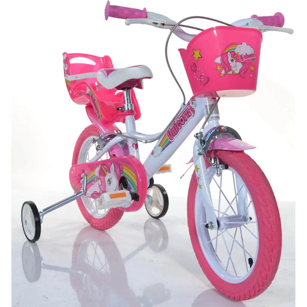 Dino Kinderfahrrad »Unicorn Einhorn« 1 Gang mit Stützrädern Korb und Puppensitz Rabatte dieses Monats