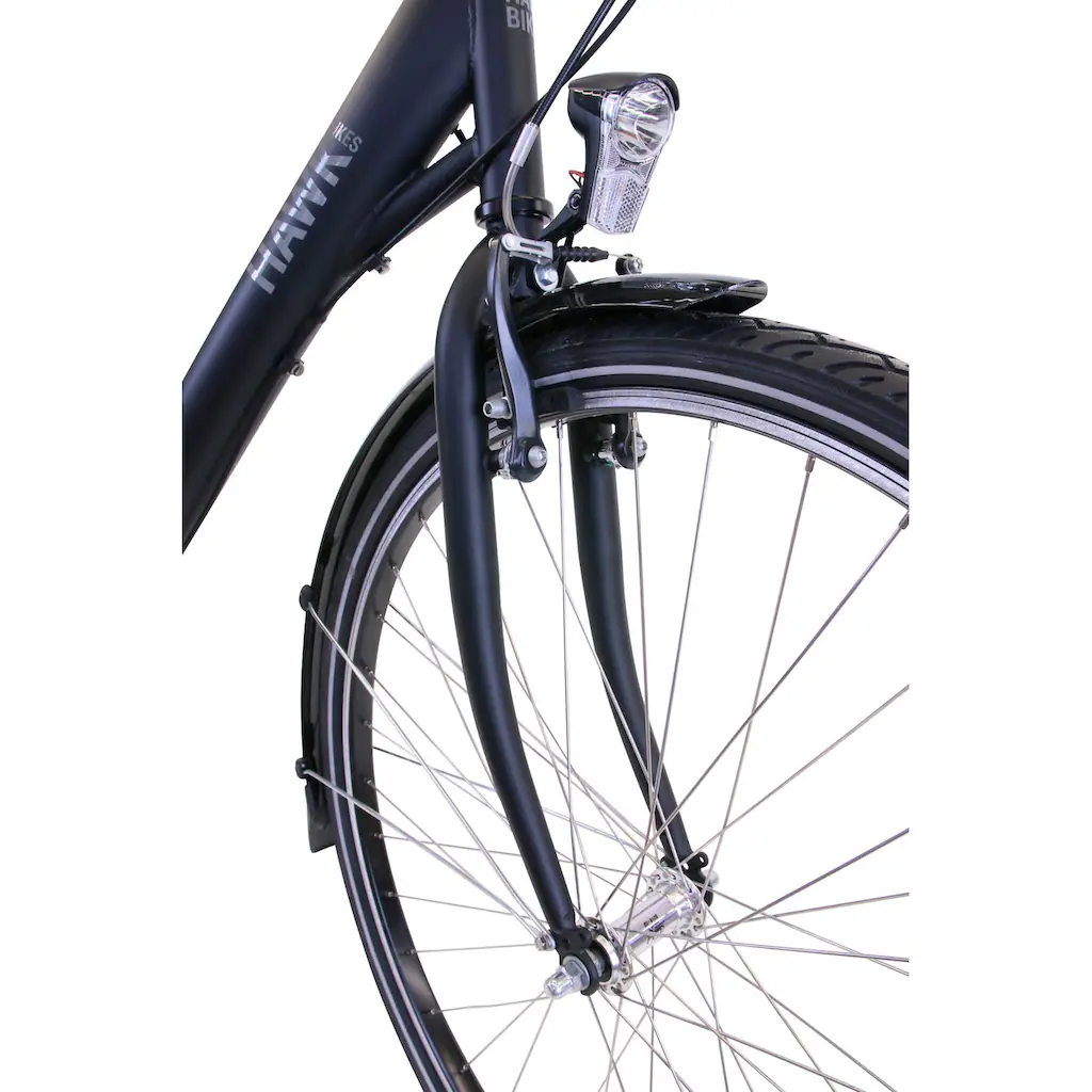 HAWK Bikes Cityrad »City Wave Premium Plus Black« 3 Gang Shimano Nexus Schaltwerk für Damen und Herren Lagerräumung