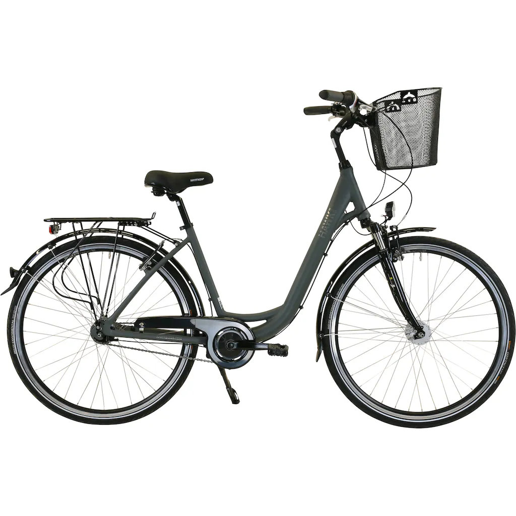 HAWK Bikes Cityrad »City Wave Deluxe Plus Grey« 7 Gang Shimano Nexus Schaltwerk für Damen und Herren Sonderangebote