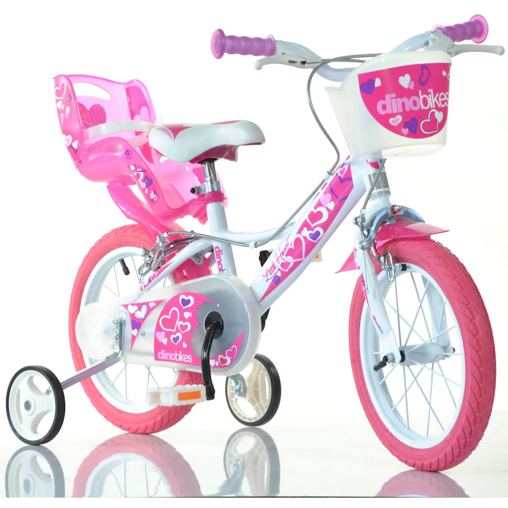 Dino Kinderfahrrad »Mädchenfahrrad 16 Zoll« 1 Gang mit Stützrädern Korb und Puppensitz auf Rechnung online kaufen