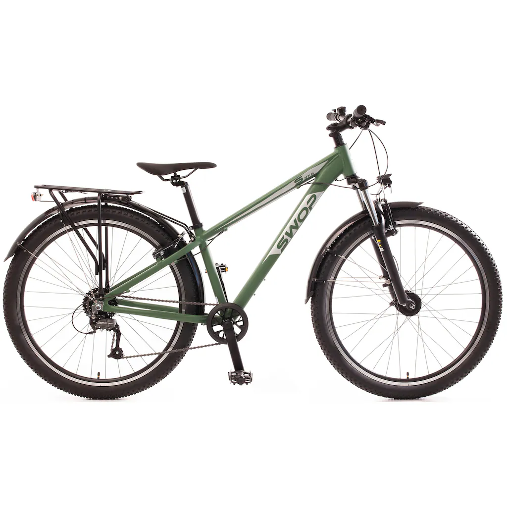 Bachtenkirch ATB »27 5" "SWOP" Jugendfahrrad matt-grün mit Federgabel« 9 Gang Shimano Altus Schaltwerk Kettenschaltung für Damen und Herren Kettenschaltung Valentinstagsangebot