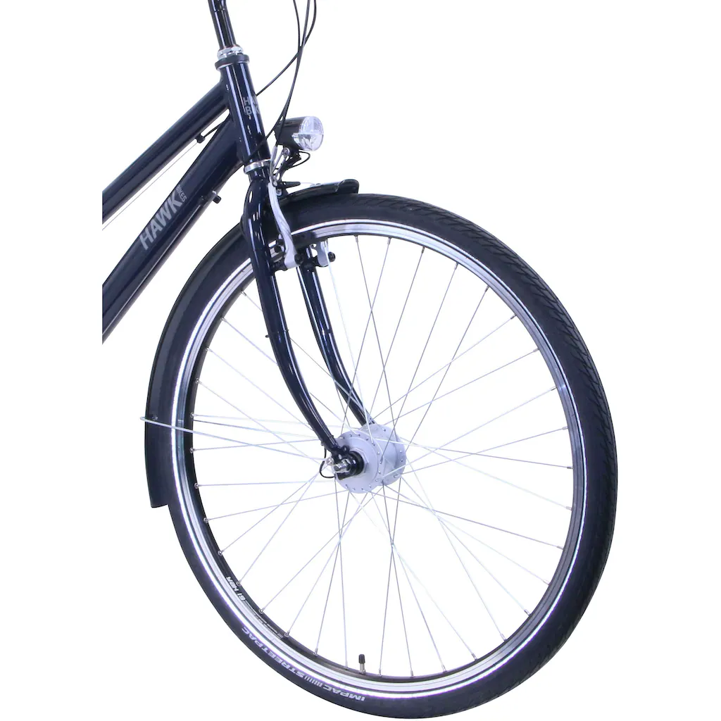 HAWK Bikes Cityrad »CITYTREK EASY BLUE LADY« 7 Gang Shimano Tourney Schaltwerk Kettenschaltung für Damen und Herren Kettenschaltung auf Raten Online Outlet