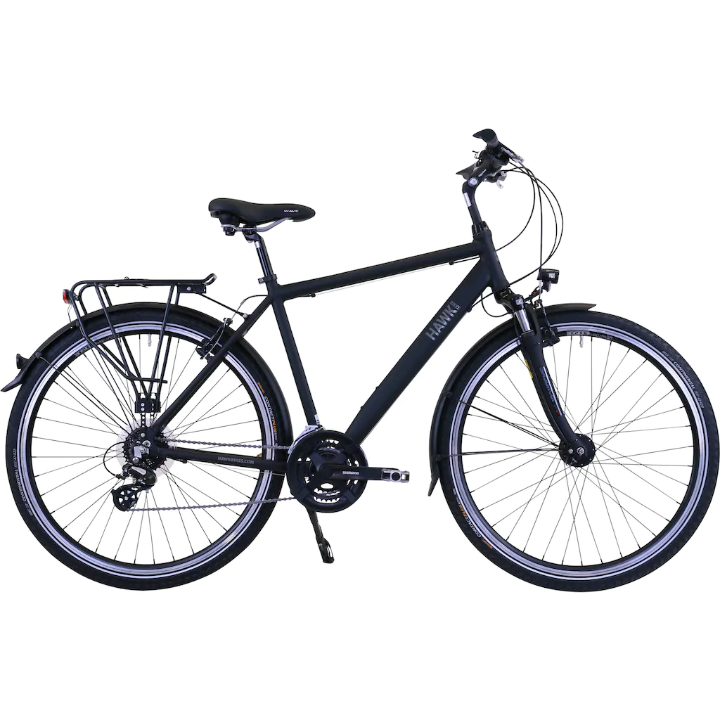 HAWK Bikes Trekkingrad »Trekking Gent Premium Black« 24 Gang microSHIFT für Herren JETZT KAUFEN