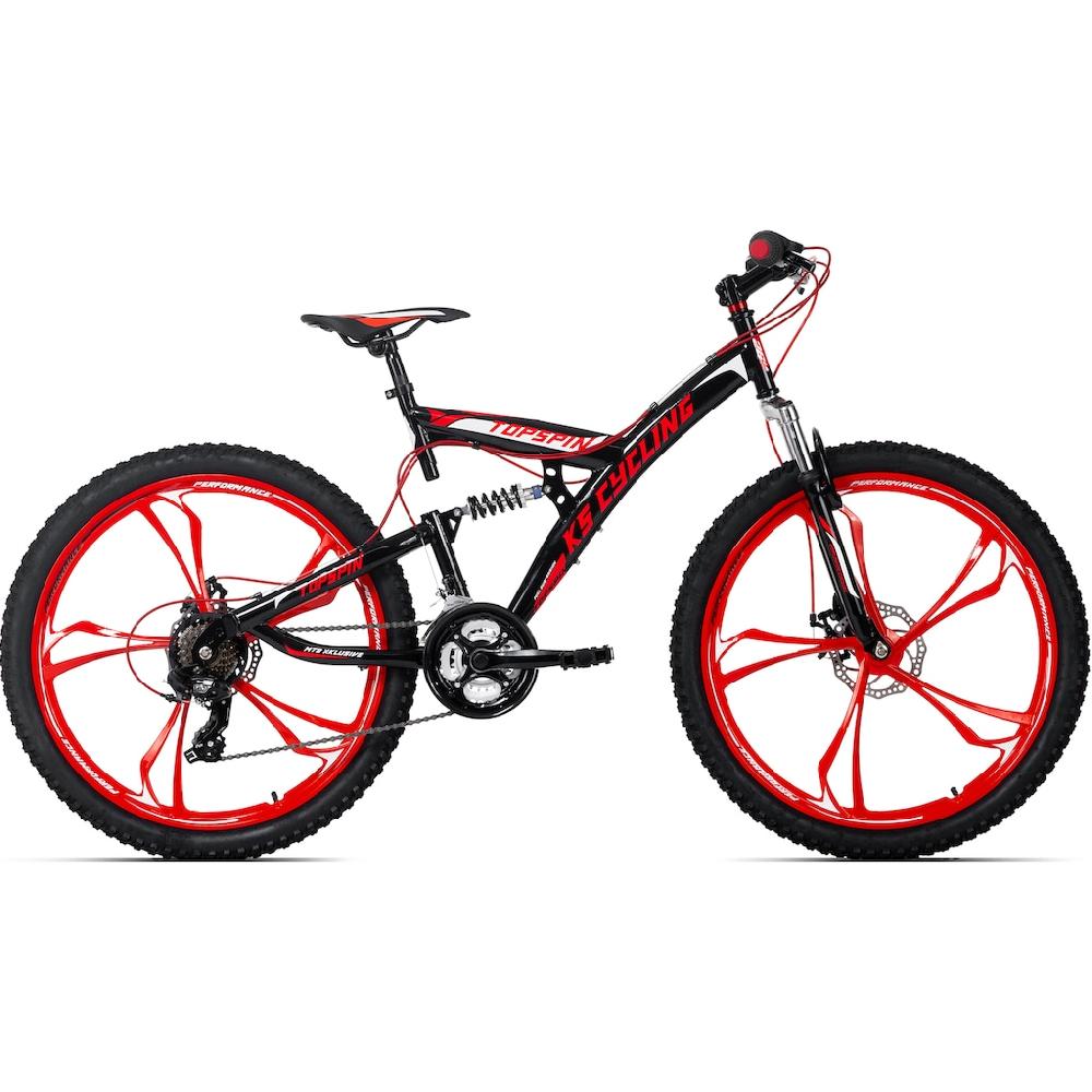 KS Cycling Mountainbike »Topspin« 21 Gang Shimano Tourney Schaltwerk Kettenschaltung für Herren Kettenschaltung auf Raten