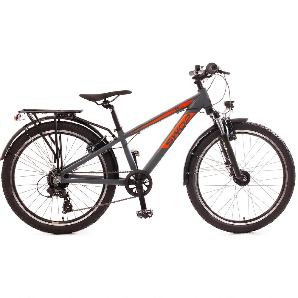 Bachtenkirch ATB »24" "SWOP" Jugendfahrrad matt-grau mit Federgabel« 8 Gang Shimano Shimano-TX Schaltwerk Kettenschaltung für Damen und Herren Kettenschaltung auf Raten