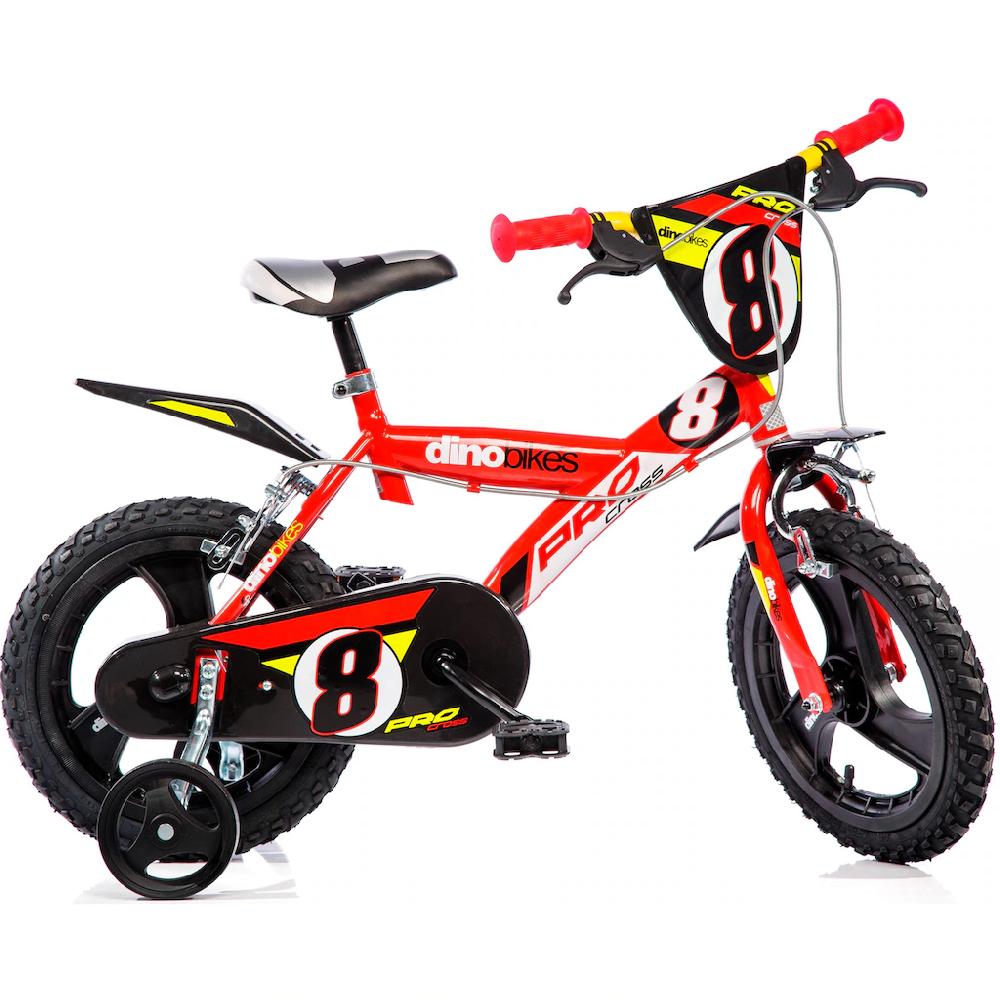 Dino Kinderfahrrad »Mountainbike 16 Zoll« 1 Gang mit Stützrädern Frontschild und coolen Schutzblechen