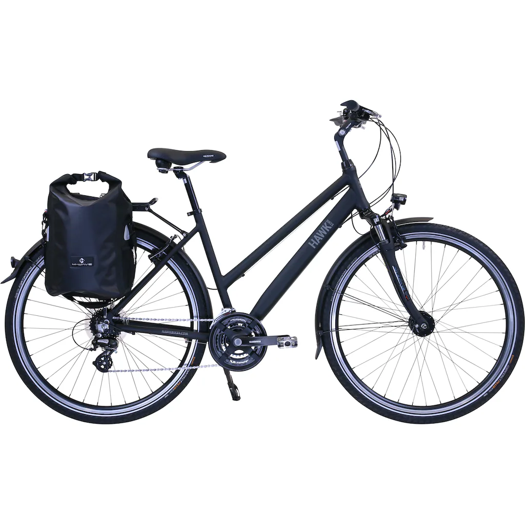 HAWK Bikes Trekkingrad »Trekking Lady Premium Plus Black« 24 Gang microSHIFT für Damen und Herren Wochenangebot