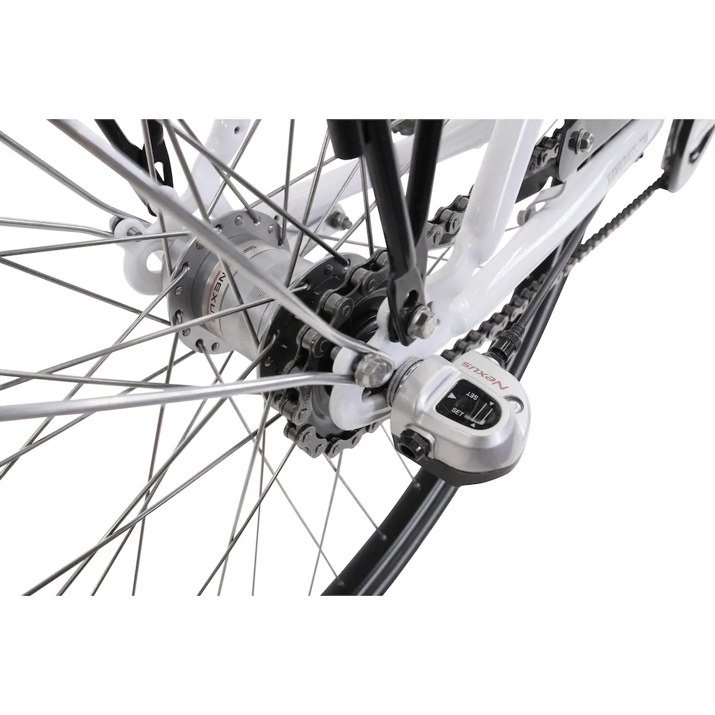 HAWK Bikes Cityrad »City Wave Premium White« 3 Gang Shimano Nexus Schaltwerk für Damen und Herren auf Rechnung bestellen Begrenzt auf 3 Tage