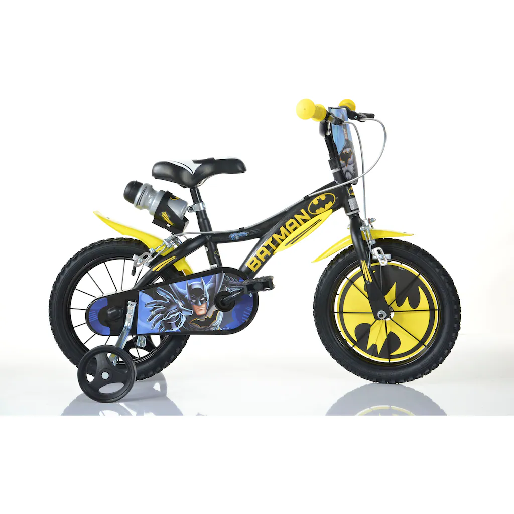 Dino Kinderfahrrad »Batman« 1 Gang mit Stützrädern Trinkflasche und Frontschild auf Rechnung kaufen Black Friday Preise