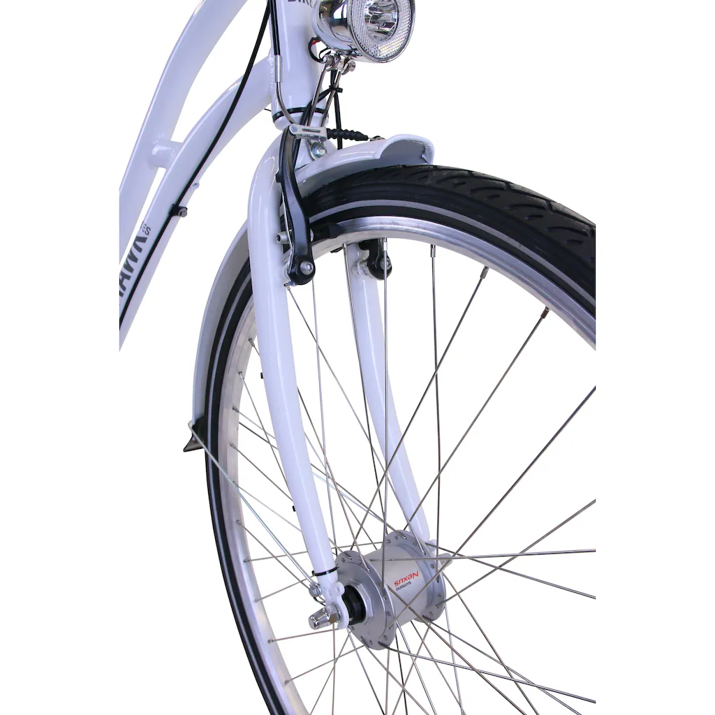 HAWK Bikes Cityrad »City Classic Joy White« 3 Gang Shimano Nexus Schaltwerk für Damen und Herren auf Raten Blitzverkäufe